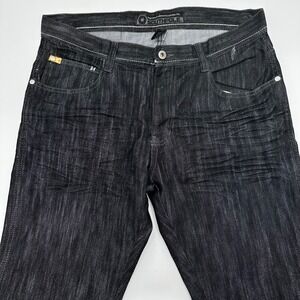 Southpole Mens Black Denim Jeans 34 Baggy Hip Hop Y2K Streetwear RN82628